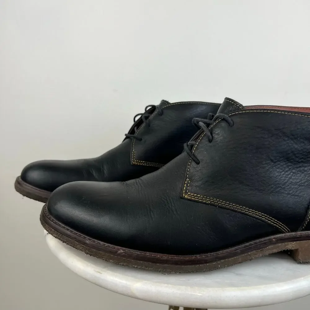 Johnston & Murphy Men's Copeland Black Leather Chukka Boot 25-2021 (Sz 12)